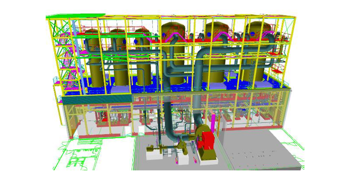 3D model of a MVR plant