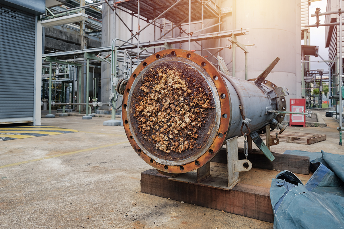 Tube type evaporators tend to block when exposed to a fouling media.