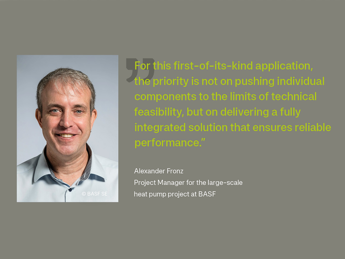 Alexander Fronz, Project Manager for the large-scale heat pump project at BASF Ludwigshafen